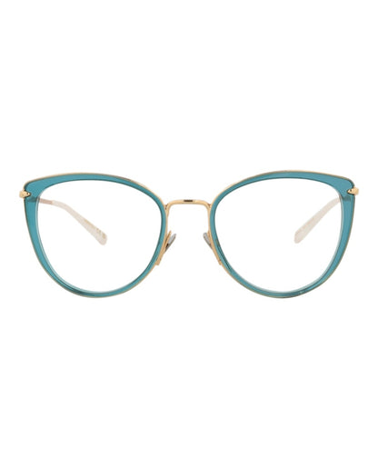 Pomellato Cat Eye-Frame Acetate Optical Frames Blue Gold Transparent (PM0083O-30008665-001)