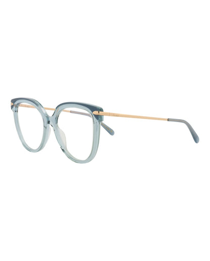 Pomellato Cat Eye-Frame Acetate Optical Frames Blue Gold Transparent (PM0095O-30010197-003)