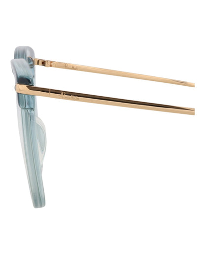 Pomellato Cat Eye-Frame Acetate Optical Frames Blue Gold Transparent (PM0095O-30010197-003)