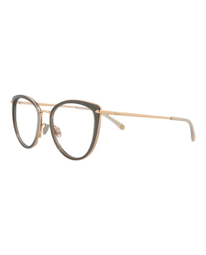 Pomellato Cat Eye-Frame Acetate Optical Frames Grey Gold Transparent (PM0083O-30008665-004)