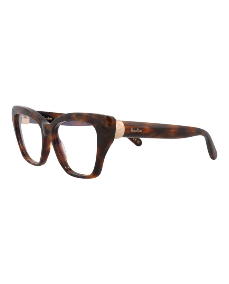 Pomellato Cat Eye-Frame Acetate Optical Frames Havana Havana Transparent (PM0120O-30014238-002)