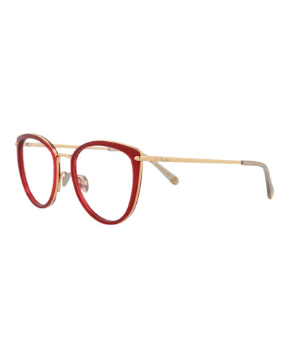 Pomellato Cat Eye-Frame Acetate Optical Frames Red Gold (PM0083O-30008665-003)