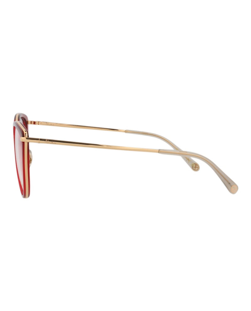 Pomellato Cat Eye-Frame Acetate Optical Frames Red Gold (PM0083O-30008665-003)