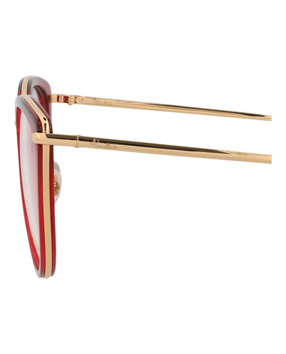 Pomellato Cat Eye-Frame Acetate Optical Frames Red Gold (PM0083O-30008665-003)
