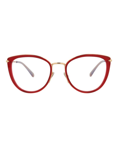 Pomellato Cat Eye-Frame Acetate Optical Frames Red Gold (PM0083O-30008665-003)