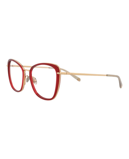 Pomellato Cat Eye-Frame Acetate Optical Frames Red Gold (PM0084O-30008667-003)