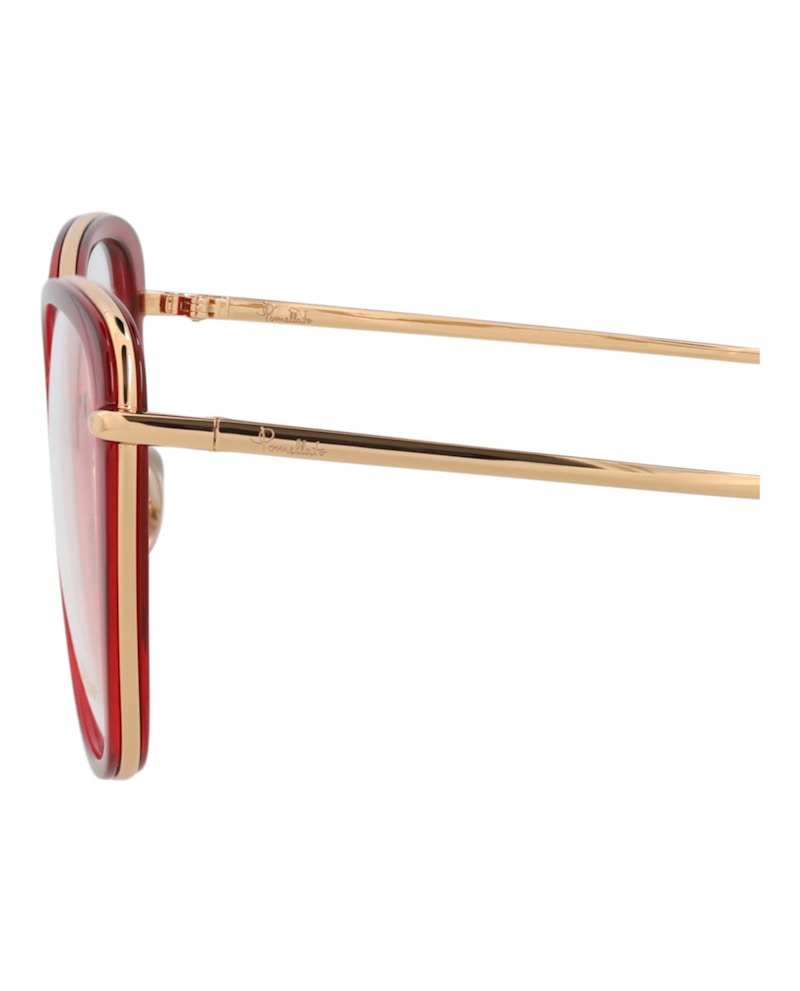 Pomellato Cat Eye-Frame Acetate Optical Frames Red Gold (PM0084O-30008667-003)