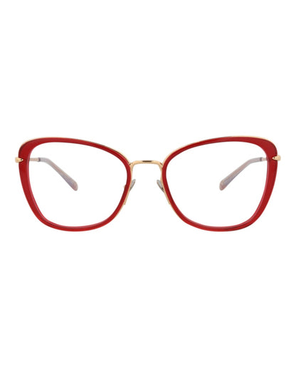 Pomellato Cat Eye-Frame Acetate Optical Frames Red Gold (PM0084O-30008667-003)