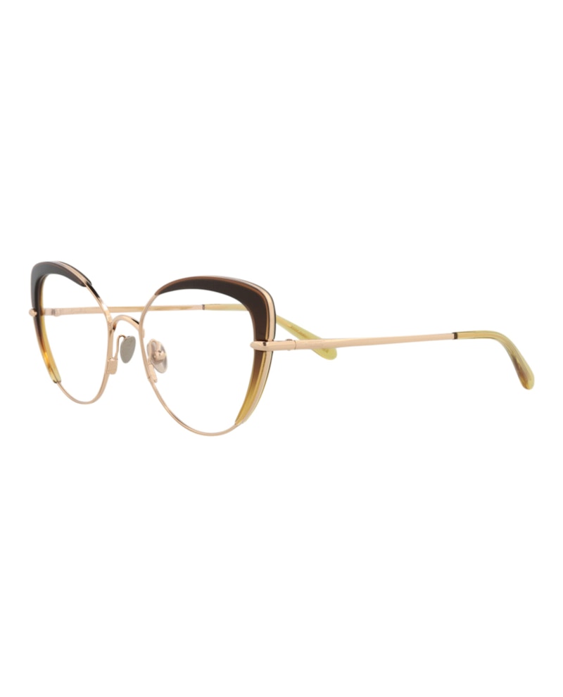Pomellato Cat Eye-Frame Metal Optical Frames Gold Gold Transparent (PM0125O-30014246-003)