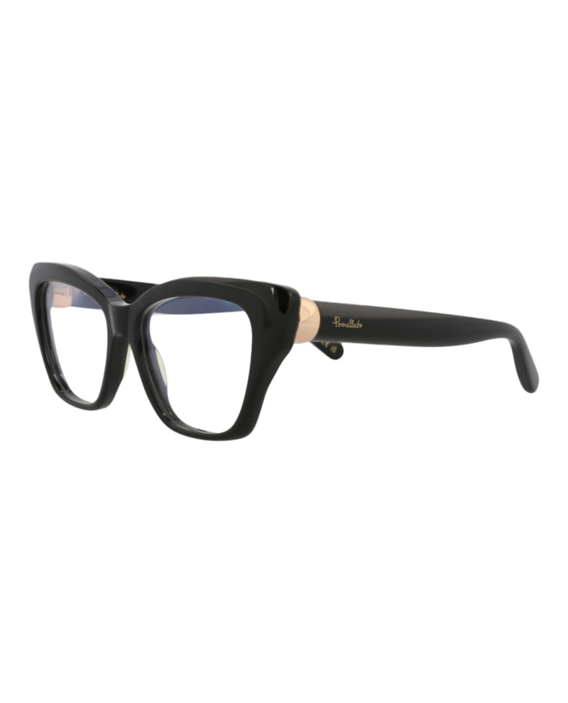 Pomellato Cat Eye-Frame Recycled Acetate Optical Frames Black Black Transparent (PM0120O-30014238-001)