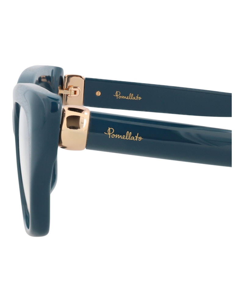Pomellato Cat Eye-Frame Recycled Acetate Optical Frames Blue Blue Transparent (PM0120O-30014238-004)