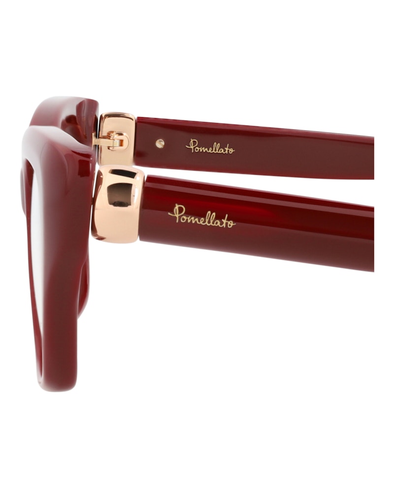 Pomellato Cat Eye-Frame Recycled Acetate Optical Frames Burgundy Burgundy Transparent (PM0120O-30014238-003)