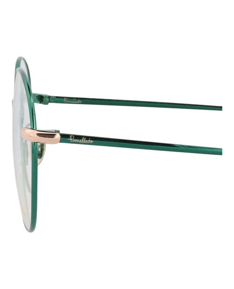 Pomellato Round-Frame Metal Optical Frames Blue Blue Transparent (PM0109O-30012020-003)