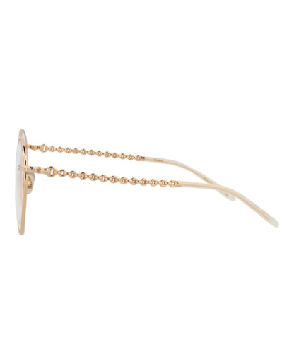Pomellato Round-Frame Metal Optical Frames Gold Gold Transparent (PM0103O-30010215-001)