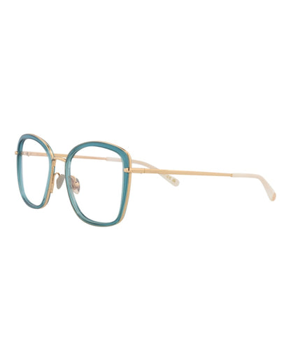 Pomellato Square-Frame Acetate Optical Frames Blue Gold Transparent (PM0085O-30008668-001)