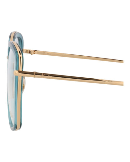 Pomellato Square-Frame Acetate Optical Frames Blue Gold Transparent (PM0085O-30008668-001)