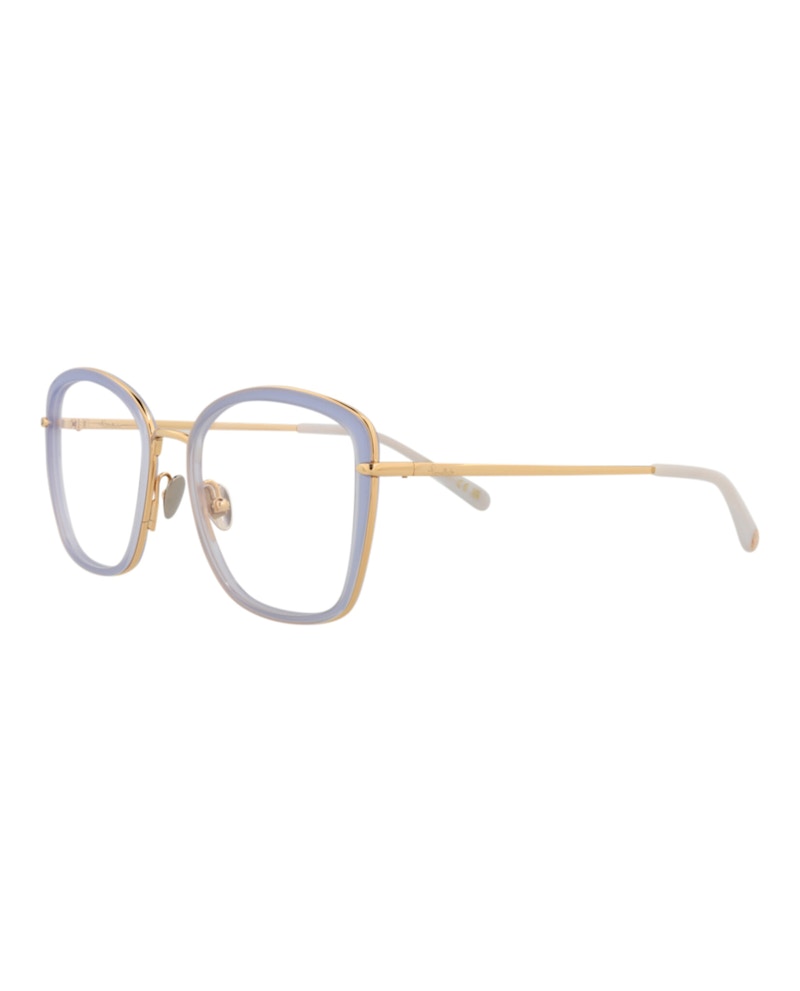 Pomellato Square-Frame Acetate Optical Frames Blue Gold Transparent (PM0085O-30008668-002)