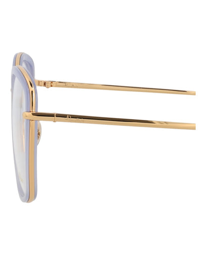 Pomellato Square-Frame Acetate Optical Frames Blue Gold Transparent (PM0085O-30008668-002)