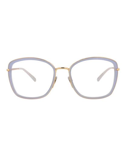 Pomellato Square-Frame Acetate Optical Frames Blue Gold Transparent (PM0085O-30008668-002)
