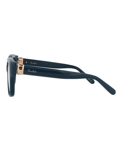 Pomellato Square-Frame Recycled Acetate Optical Frames Blue Blue Transparent (PM0121O-30014239-004)