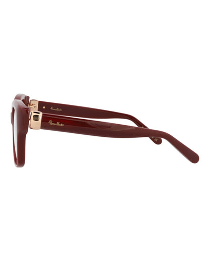 Pomellato Square-Frame Recycled Acetate Optical Frames Burgundy Burgundy Transparent (PM0121O-30014239-003)