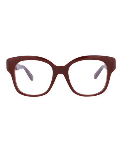 Pomellato Square-Frame Recycled Acetate Optical Frames Burgundy Burgundy Transparent (PM0121O-30014239-003)