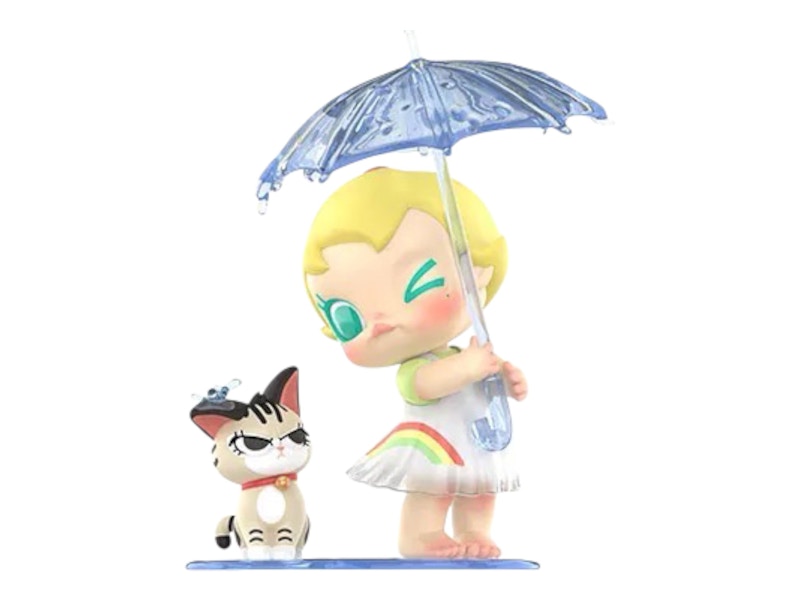 Pop Mart Baby Molly & Baby Tabby Series Come Under the Umbrella Figure