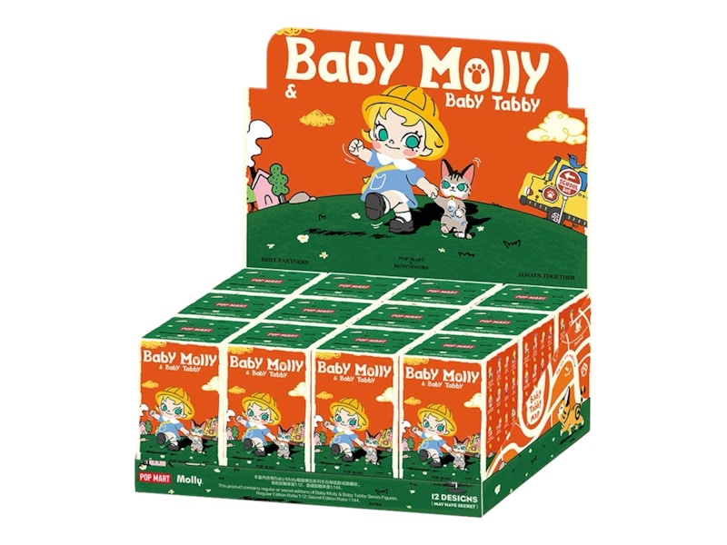 Pop Mart Baby Molly & Baby Tabby Series Figures Sealed Case (12 Blind Box)