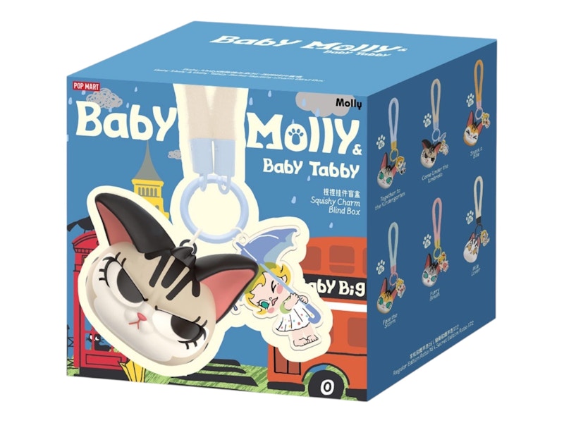 Pop Mart Baby Molly & Baby Tabby Series Pinch Pendant Single Blind Box