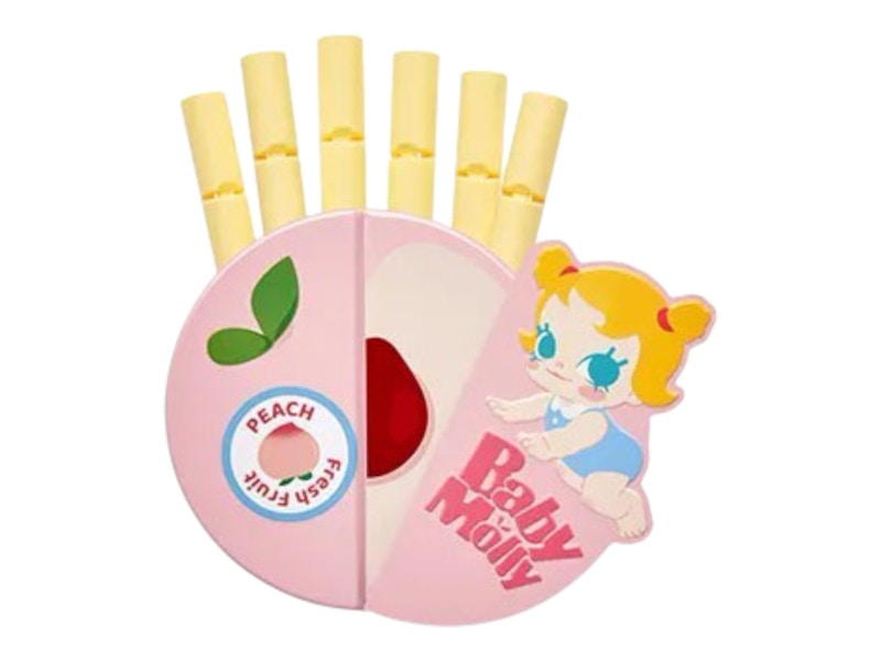 Pop Mart Baby Molly Fruity Aroma Series Peach Hide-and-Seek Magnetic Sealing Clip Storage