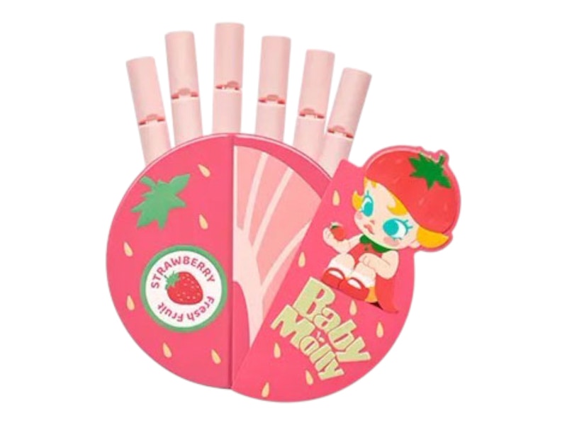 Pop Mart Baby Molly Fruity Aroma Series Strawberry Cutie Pie Magnetic Sealing Clip Storage