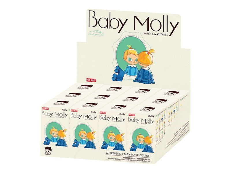Pop Mart Baby Molly When I was Three! Series Figure Sealed Case (12 Blind Box)