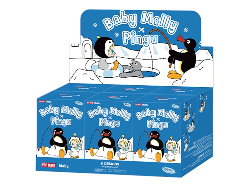 Pop Mart Baby Molly x Pingu Happy Fishing Series Plush Pendant Sealed Case (6 Blind Box)