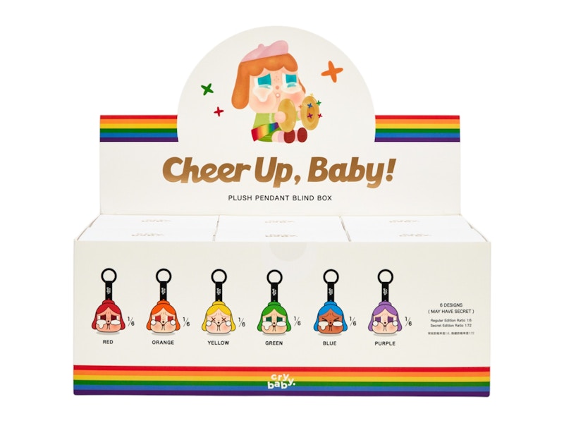 Pop Mart CRYBABY CHEER UP, BABY! Series Plush Pendant Sealed Case (6 Blind Box)