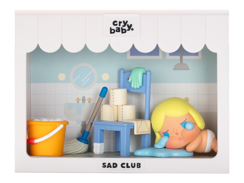 Pop Mart CRYBABY Sad Club Series Scene Sets Big Cleaning Day Figure Set