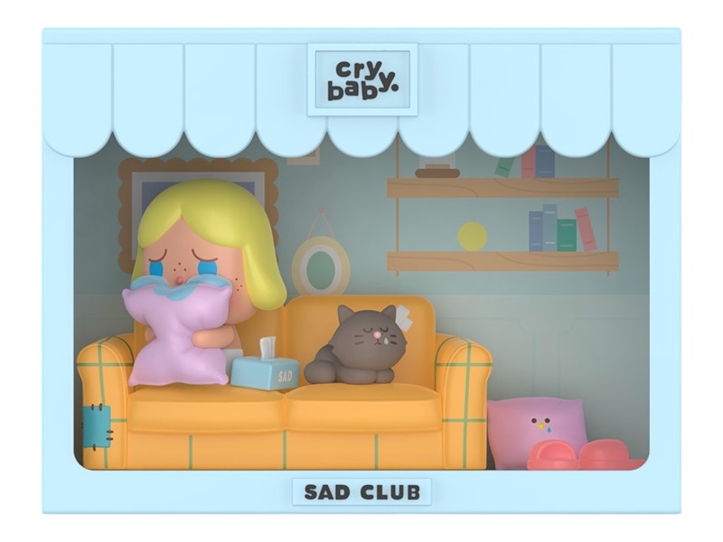 Pop Mart CRYBABY Sad Club Series Scene Sets Teardrops on the Pillow Figure Set