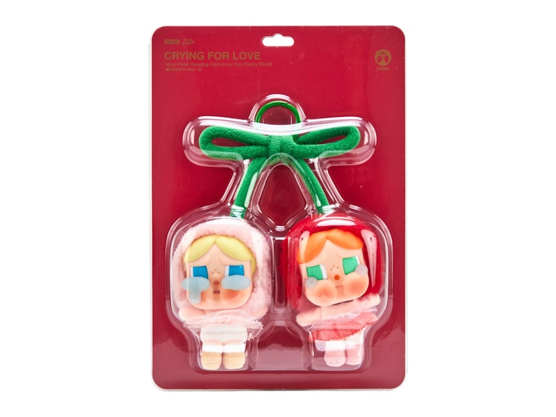 Pop Mart CryBaby Crying For Love Series (Love You Cherry Much) Vinyl Plush Hanging Card