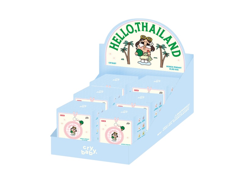 Pop Mart Crybaby Hello Thailand Series Mirror Pendant Sealed Case (6 Blind Box)