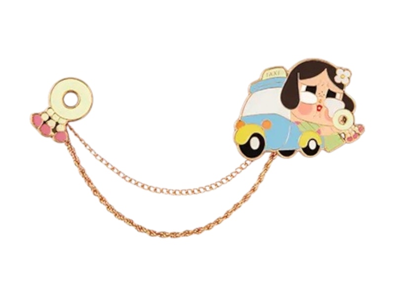 Pop Mart Crybaby Hello Thailand Series Tuk-Tuk Ahead Slow Down Badge