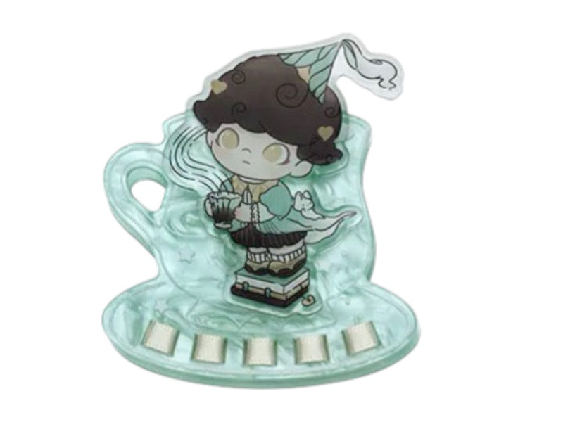 Pop Mart DIMOO Crush On Coffee Series Peppermint Heartbeat Acrylic Fridge Magnet Clip