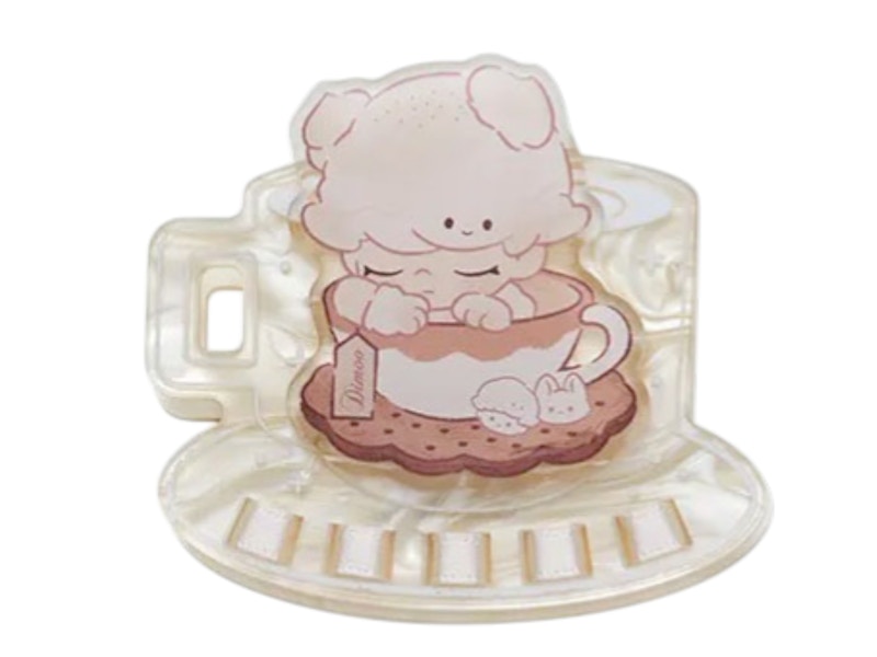 Pop Mart DIMOO Crush On Coffee Series Whispering of the Soft Clouds Acrylic Fridge Magnet Clip