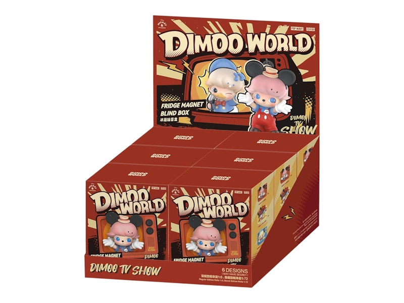 Pop Mart DIMOO World x Disney Series Fridge Magnet Sealed Case (6 Blind Box)