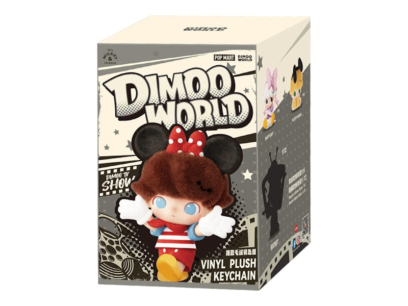 Pop Mart DIMOO World x Disney Series Vinyl Plush Keychain Single Blind Box