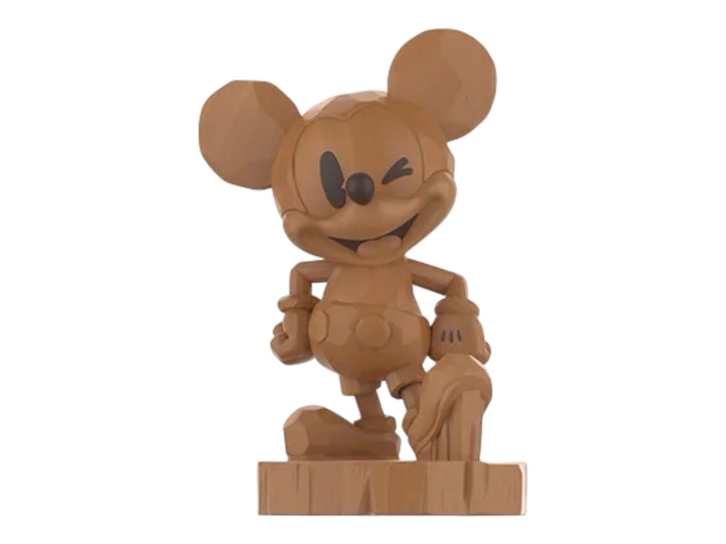 Pop Mart Disney Mickey Boundless Creativity Series Wooden Mickey Figure