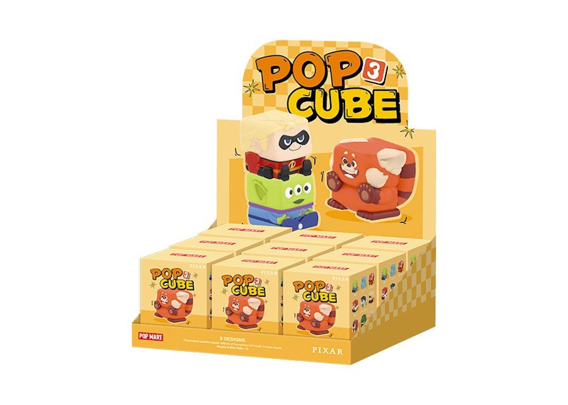 Pop Mart Disney Pixar Pop Cube-3 Series Figures Sealed Case (9 Blind Box)