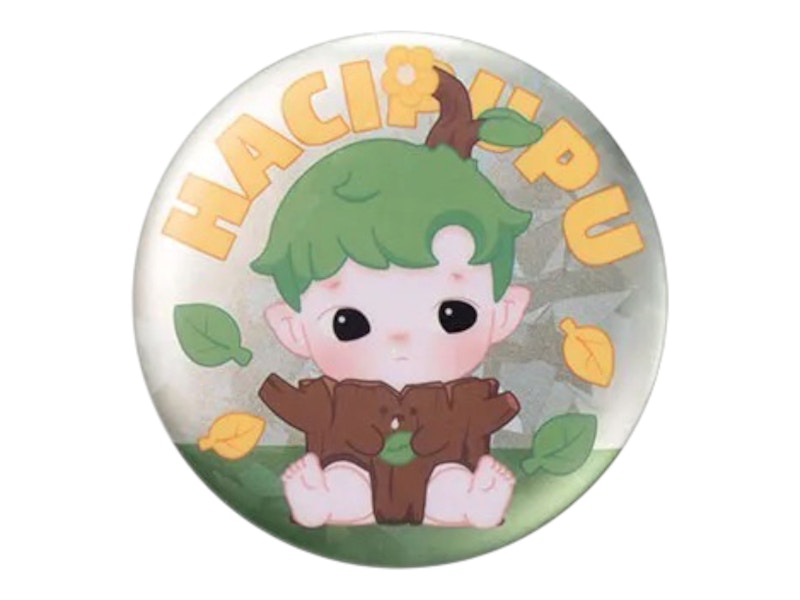 Pop Mart HACIPUPU Adventures In The Woods Series Little Tree Tinplate Badge