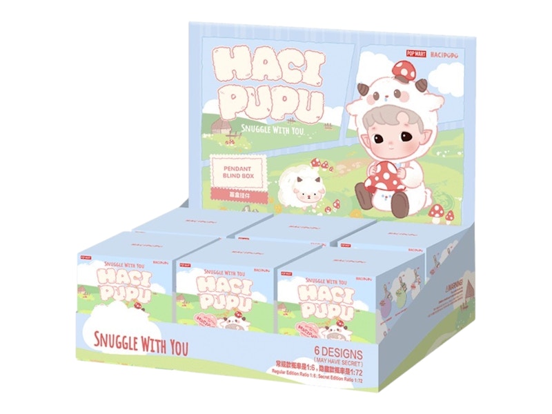 Pop Mart HACIPUPU Snuggle With You Series Pendant Sealed Case (6 Blind Box)