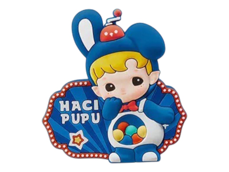 Pop Mart Hacipupu Rolling Time Machine Series Bunny Snow Cone Fridge Magnet Silicone Clip