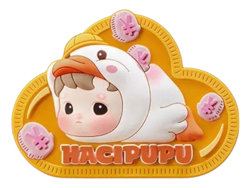 Pop Mart Hacipupu Rolling Time Machine Series Dream Delivery Fridge Magnet Silicone Clip