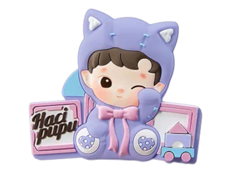 Pop Mart Hacipupu Rolling Time Machine Series Hey and See You! Fridge Magnet Silicone Clip